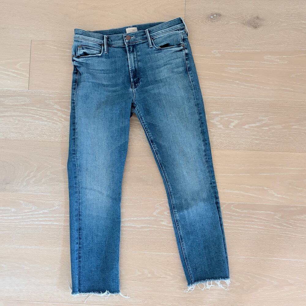 MOTHER The Dazzler Mid-Rise Ankle Fray Jeans We're All in This Together sz 31